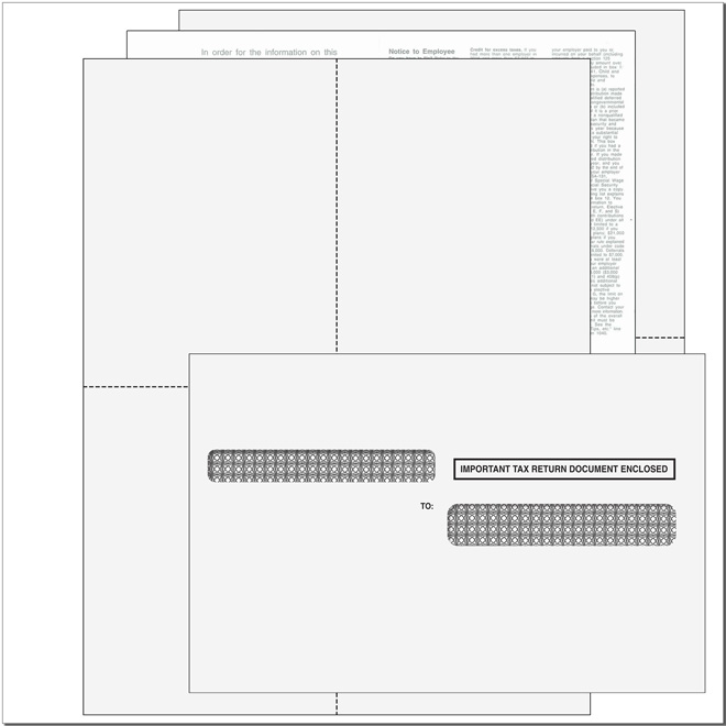 4 Up Blank W 2 And Blank 1095 C Forms And Envelopes Gum Seal All Forms Have Instructions